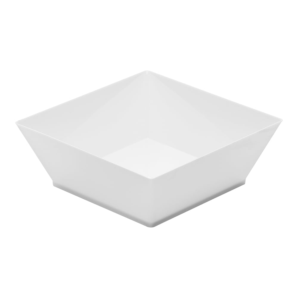 160 oz Square Clear Plastic Large Modern Serving Bowl - 11 x 11