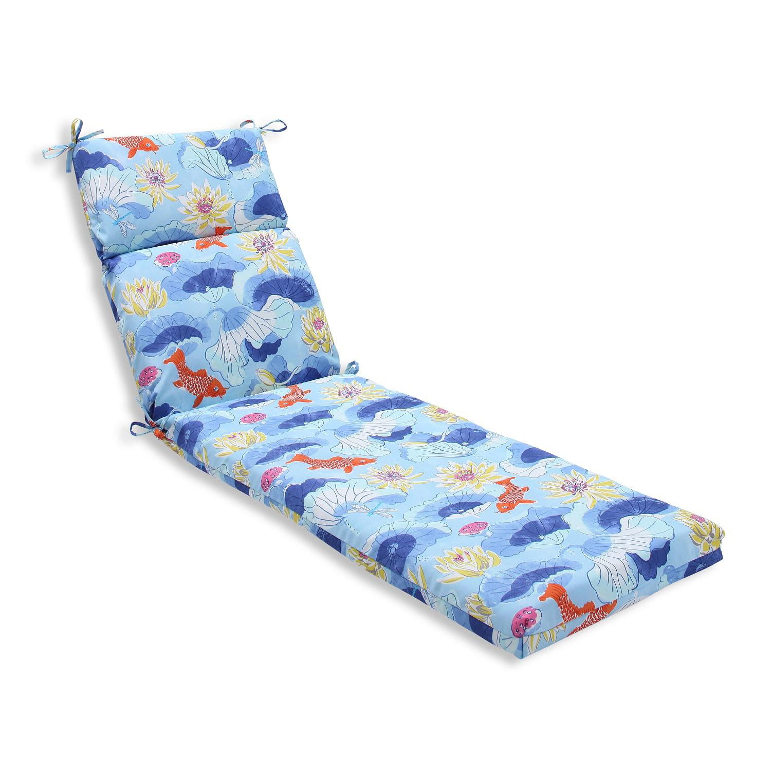 72.5" Blue and Orange Under the Sea Outdoor Patio Chaise ...