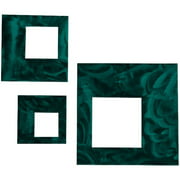 7055 Inc. Contemporary Squares Metal Wall Decor Home Art Green 12-in