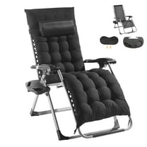 KFFKFF Gravity-Defying Chair, 26 inch Recliner for Both Indoor & Outdoor Use, Flexible Anti-Gravity Chair with Comfort Cushion, Supportive Headrest, Footrest, and Beverage Holder