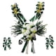 thumbnail image 2 of Decoración romántica para coche de boda, flor de seda, espejo retrovisor para techo, manija de puerta Verde, 2 of 9