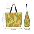 thumbnail image 4 of Wukai Corn Print Reusable Grocery Bag Shopping Bags Shopping Handle Bag Suitable for Outdoor Convenient Daily Bag, 4 of 7