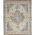 thumbnail image 2 of Nourison Essentials Indoor/Outdoor Distressed Beige Blue 8' x 10' Area Rug (8x10), 2 of 9