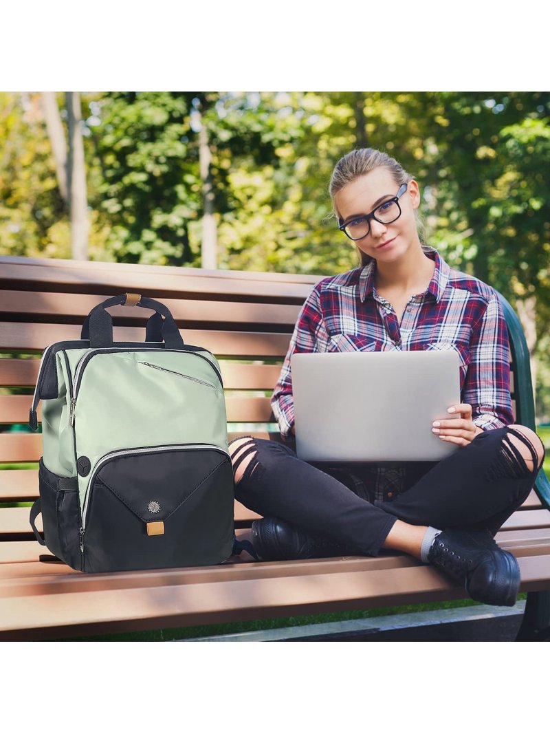 Hap Tim Laptop Backpack Green Black Travel Nurse and teachers Carry on (7651-GB) Amazon.com: Hap Tim Laptop Backpack, Travel Backpack for  main image 4