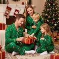 thumbnail image 5 of NIPAXO Family Matching Christmas Pajamas Set Long Sleeve Elf Hat & Candy Cane Print Holiday Sleepwear with White Piping for Dad Mom Kids, 5 of 10