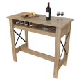 thumbnail image 5 of Pemberly Row Modern Pub Table or Home Office Desk in Light Brown, 5 of 9