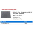 thumbnail image 2 of Cabin Air Filter - Compatible with 2018 - 2022 BMW 530e Sedan 2019 2020 2021, 2 of 2