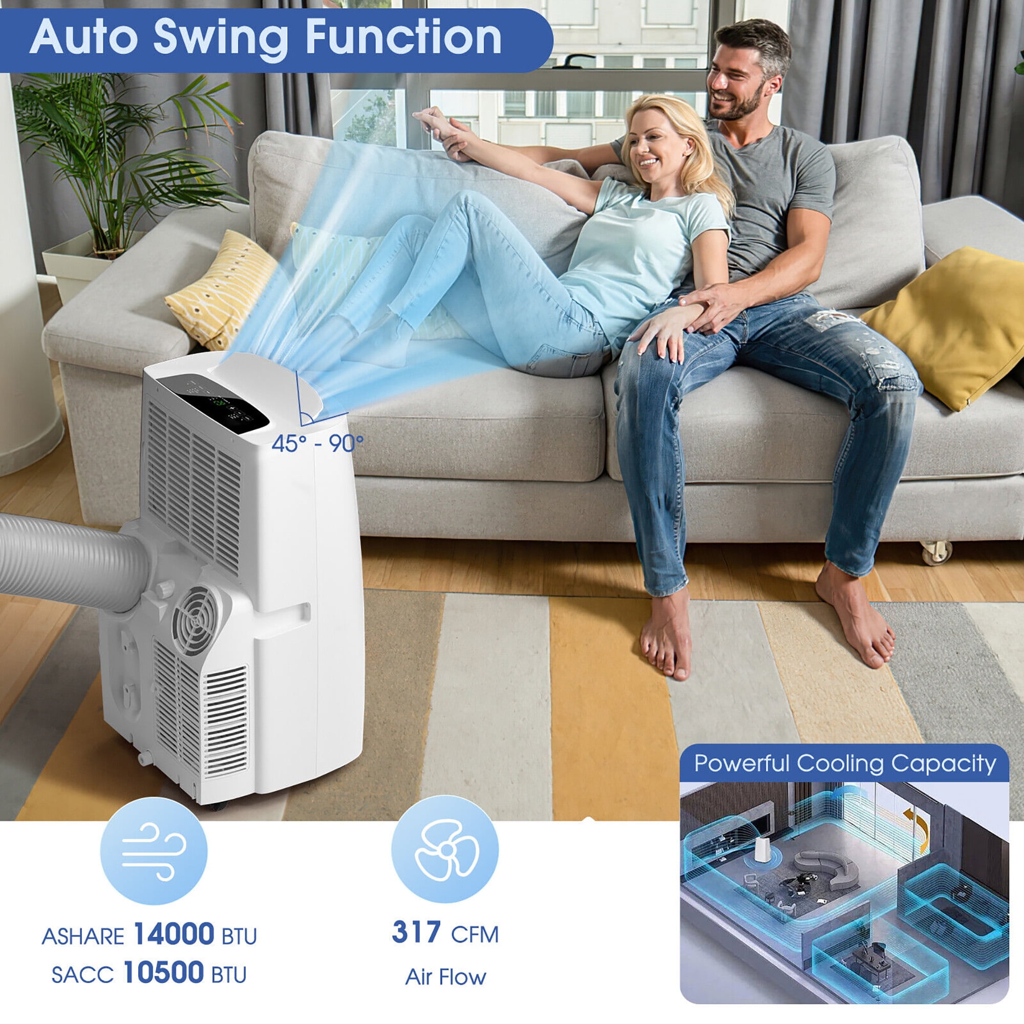 BLACK+DECKER 14,000 BTU Portable White Air Conditioner with Remote Control   Midsummer Madness! Unbelievable Deals Await! POOLS! Water Park! Mini  Split AC, Porch Swings, Nordic Track Treadmill, Patio Furniture, Foosball  Table, Popcorn