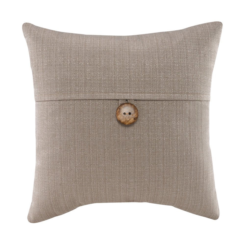 Mainstays Dynasty Square Coconut Button Accent Decorative Throw Pillow