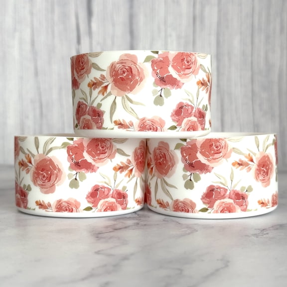 Peony Floral White Tumbler Boot