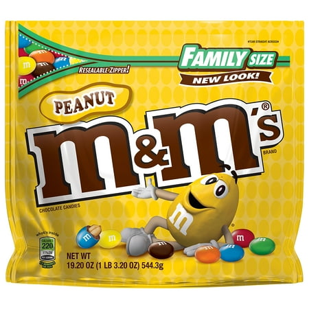 M&Ms Peanut Family Size Chocolate Candies - 19.2oz