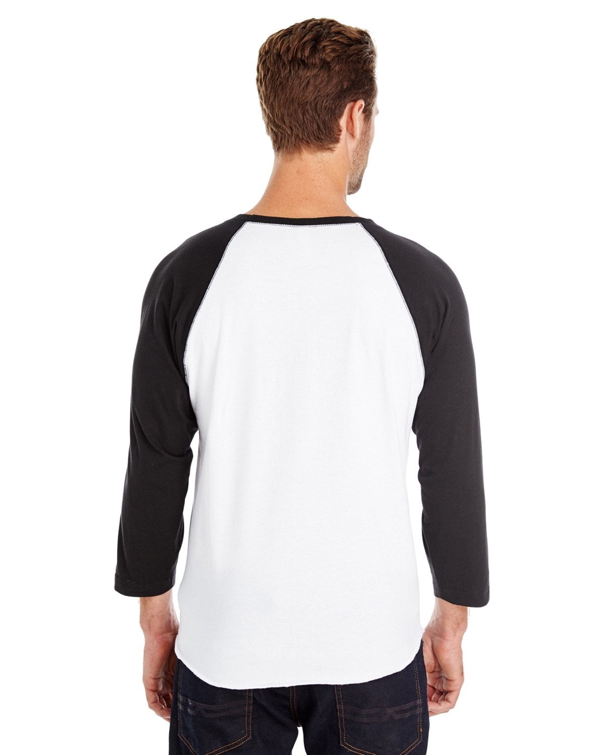 Aquaguard 100% Cotton Men's Vintage Baseball T-Shirt crew neck tee (3 Pack) - Medium - White/black