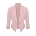 thumbnail image 2 of Hybrid & Company Womens Casual Work Office Open Front Blazer Jacket with Removable Shoulder Pads Made in USA, 2 of 3