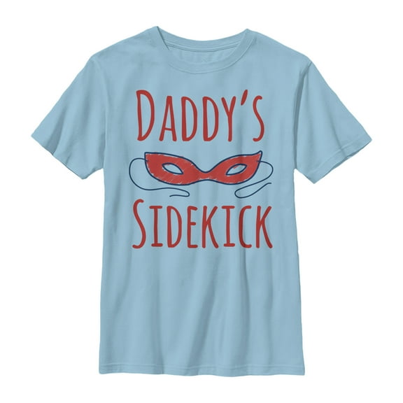 Boy's Lost Gods Father's Day Daddy's Sidekick  Graphic Tee Light Blue X Small