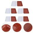 thumbnail image 3 of Bamboohart 10pcs Rectangular Plastic Flower Pot Tray Plant Flowerpot Tray (Red  White), 3 of 6