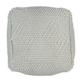 thumbnail image 6 of White Woolen Hand Woven Square Pouf, Footstool, Ottoman, Side table | TRD101, 6 of 6