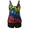 thumbnail image 4 of Gibobby Trajes de Baño Mujer Tamaño Split Bathing Plus Print Set Traje de baño digital Traje de baño Traje de mujer Bikini Correa ajustable Trajes de bañ(Negro,XL), 4 of 5