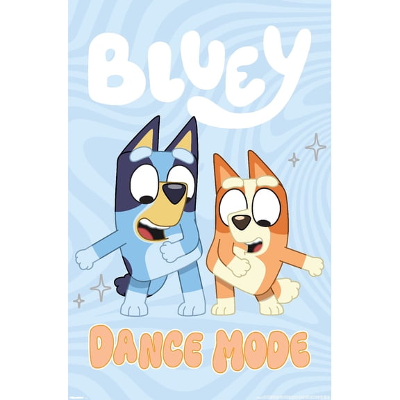 Bluey (2018) - Bluey and Bingo Dance Mode Wall Poster, 22.375" x 34"