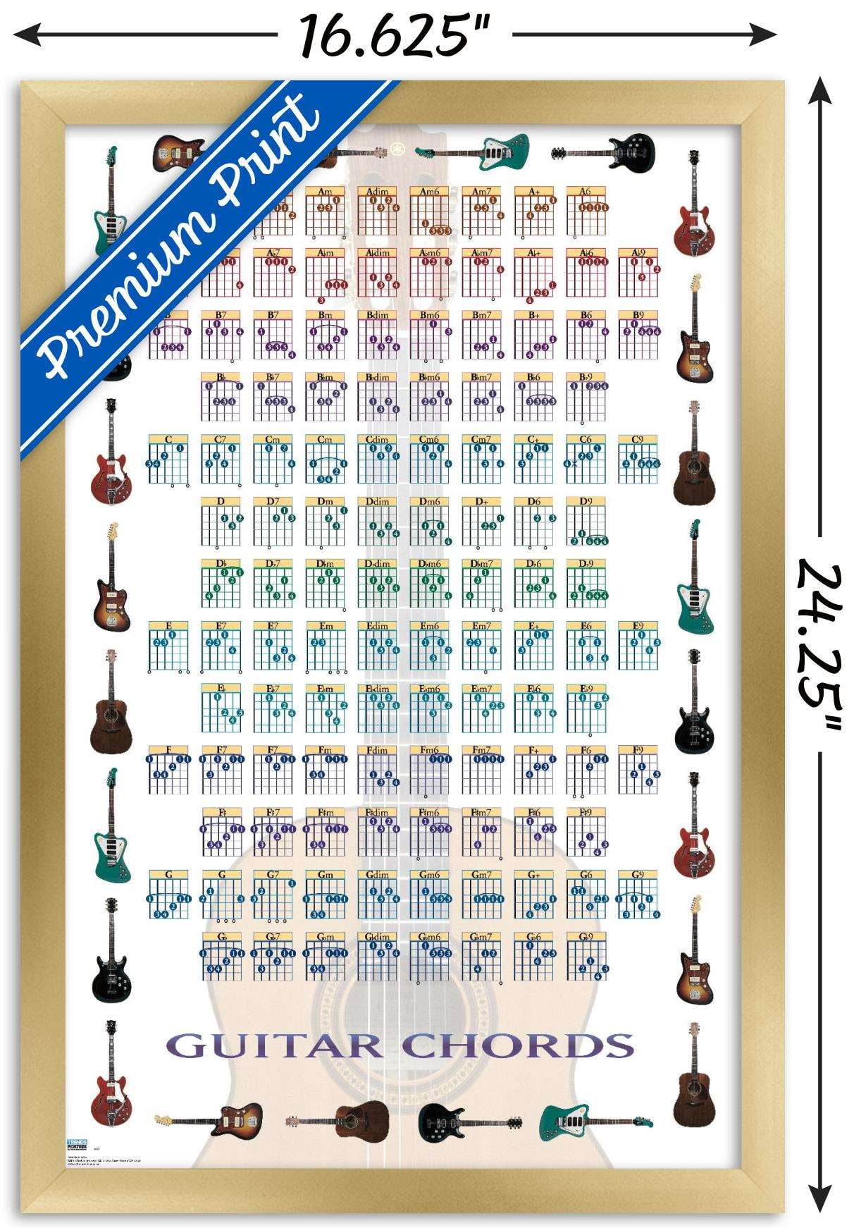 Trends International Guitar Chords II - Learn to Play Guitar Wall Poster  16.5