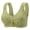 Green, variant on Hontri Front Closure Bras for Seniors - Wirefree Comfort Bras for Women (Easy Snap, Soft Support & Lift) Wine 3XL