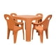 thumbnail image 1 of Mesa Infantil para Niños con 4 Sillas Plástico Reforzado tipo Rattan Naranja la Ardilla, 1 of 6