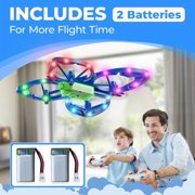 Contixo TD1 Dragonfly Light Up RC Quadcopter Beginner Stunt Drone for Kids with LED Light Effects Blue