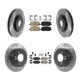 thumbnail image 1 of Transit Auto Front Rear Ceramic Pads and Coated Drilled Slotted Disc Brake Rotors Kit for Car Kia Optima 2.0L KDA-101150, 1 of 8
