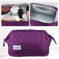 thumbnail image 2 of Unique Bargains Floral Makeup Bag Zipper Flower Cosmetic Pouch Purple, 2 of 7