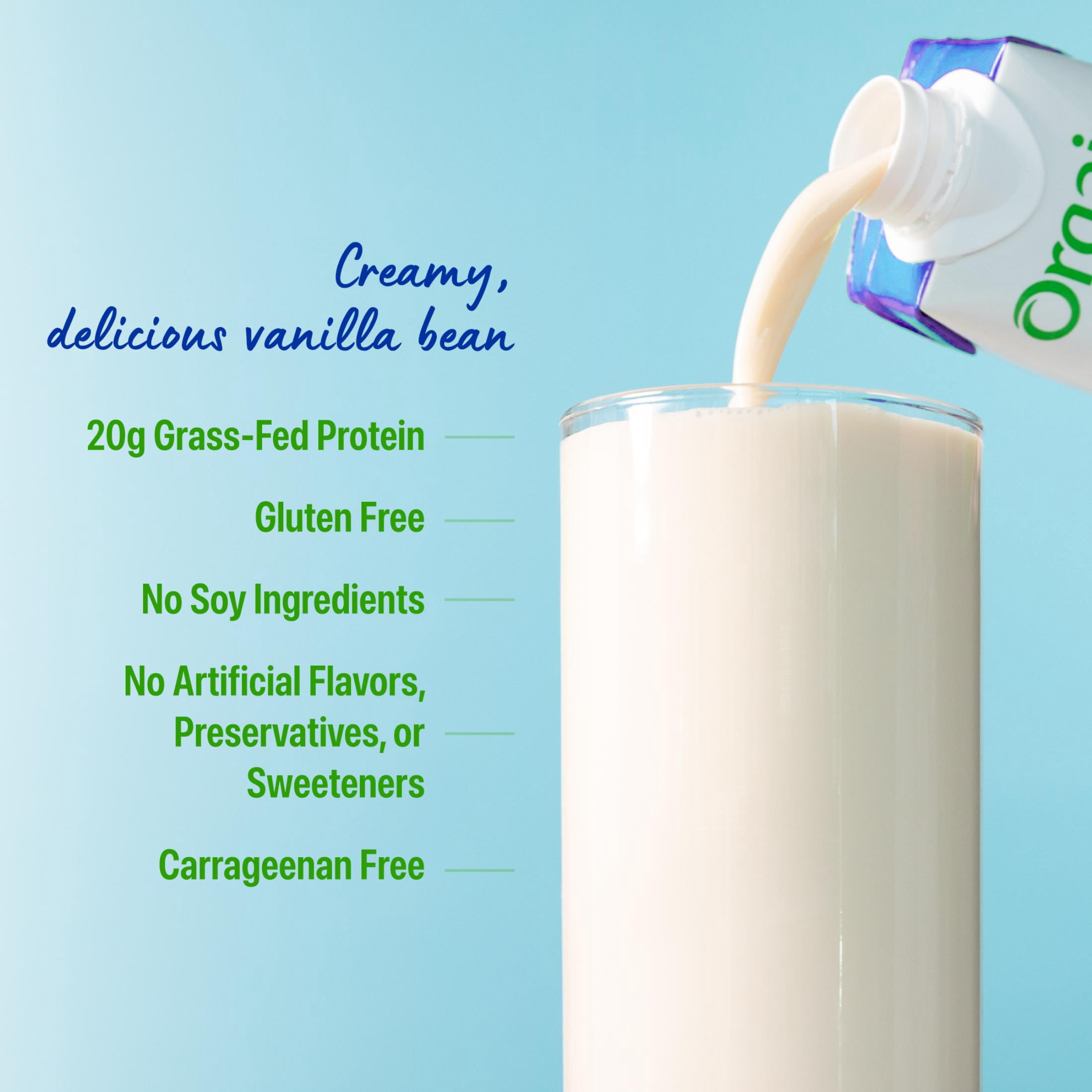 Orgain Vanilla Grass Fed Clean Protein Shake-12 pack