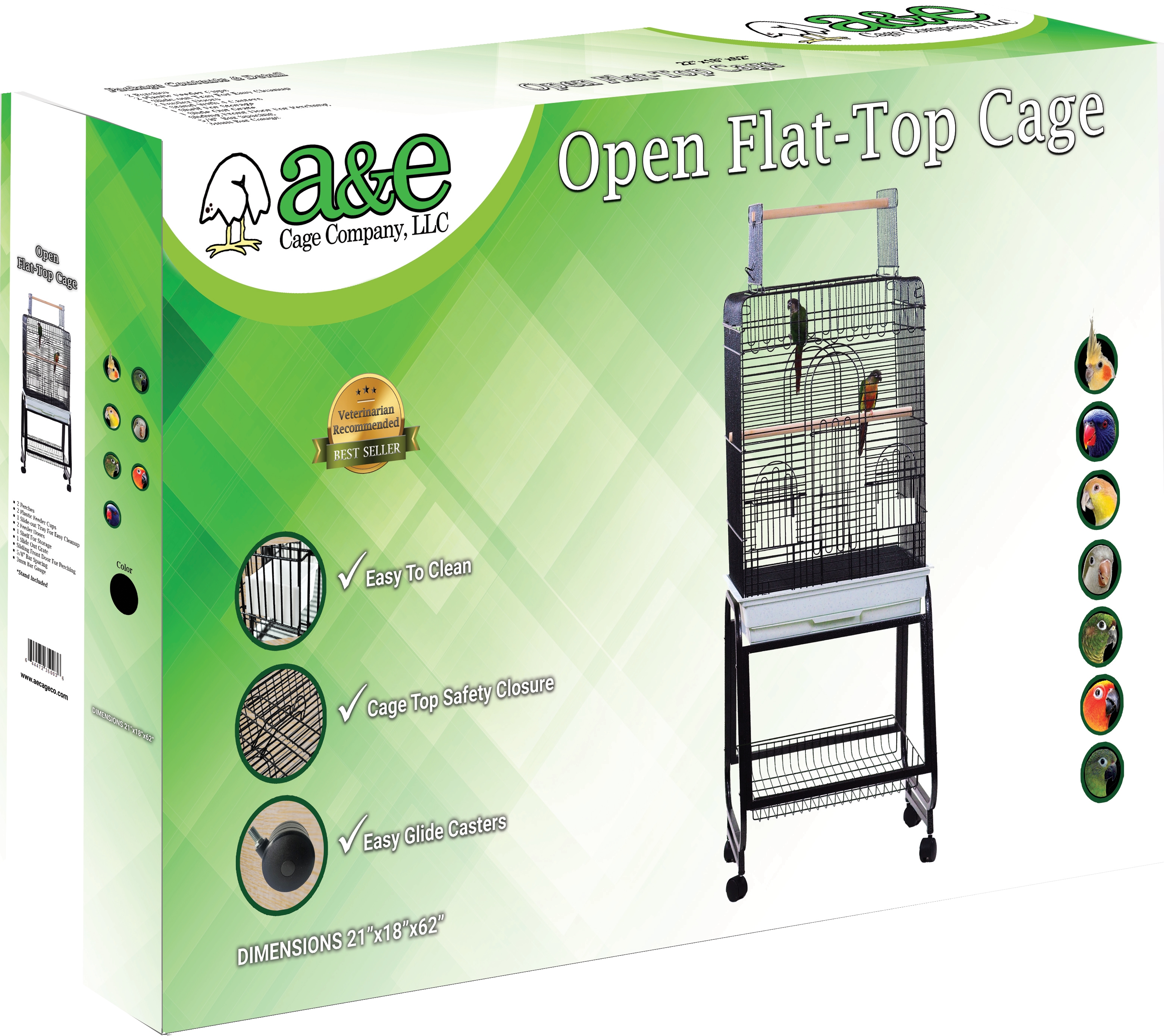 A and E Cage Co. Winston Playtop Cage-Platinum - image 5 of 5