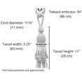 thumbnail image 3 of DECOPRO Lavish Large Curtain Tassel Tieback, Hand Crafted - Luxurious Drapery Accessory, Tassel Length 11" (27.5cm), Spread 34" (86cm) # TBIL1, #4567 Set of 10, 3 of 3