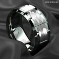 thumbnail image 4 of Silver Brushed Tungsten Carbide Ring for Men, 4 of 6
