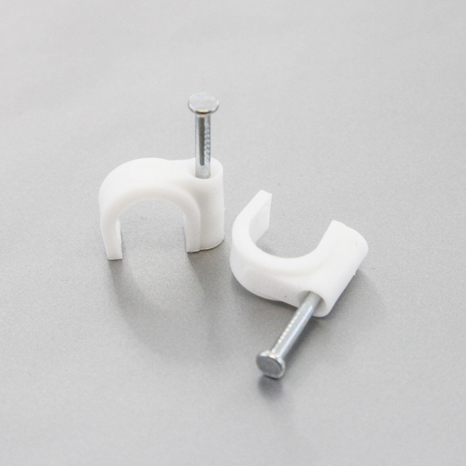 Nail Wall Tacks for Wire Cables Black Clamps Clips TV Internet Phone Lead 4-12mm