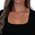 thumbnail image 4 of 925 Sterling Silver Popcorn Coreana Rhodium Chain 2.5mm Necklace, Hypoallergenic and Tarnish Resistant- By Oliver & Navy, 4 of 5