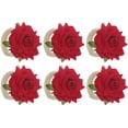 thumbnail image 1 of 6 Pcs Artificial Flower Napkin Rings for Valentine Day Wedding Dinner Party, 1 of 7