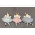 thumbnail image 3 of 3 pack Sparkling Sequins Meshes Skirt Angelic Antlers Girl Ornament Elegant Handmade Hanging Decoration for Celebration（White, pink, and gray）, 3 of 5