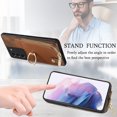 thumbnail image 6 of Nalacover Case for Samsung Galaxy S21+ Wallet Case with Card Holder & Zipper Pocket, 360° Rotation Ring Kickstand Premium PU Leather Cover, Shockproof Magnetic Button Flip Stand Phone Case,Brown, 6 of 9