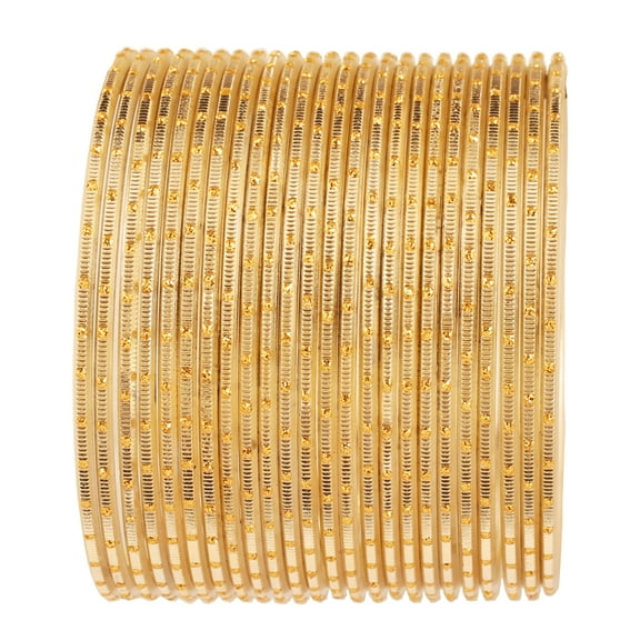 Sunsoul Antique Indian Bollywood Textured Bracelet, 24-Piece