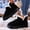 Black-A, variant on Women's Bow Decor Sherpa Lined Faux Suede Mini Ankle Boots, Thick Platform Non Slip Winter Snow Booties