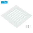 thumbnail image 3 of Uxcell 6"x6" Aluminum Gable Vent, 2 Pack Exterior Wall Outlet Vent Cover HVAC Air Grille Louvered Screen Mesh, 3 of 6
