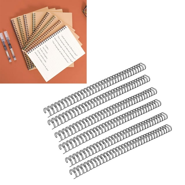 100 Pcs Fil de Reliure A4 1/2 Po Diamètre 34 Double Nylon Fil de Fer Enduit Colonnes de Reliure Professionnelles pour Présentations Rapports Projets
