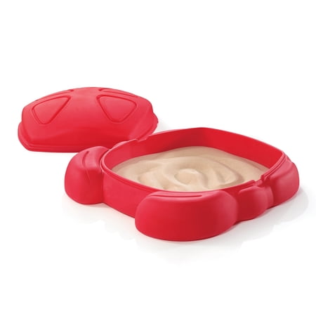 S2 Crabbie Sand Table for Toddlers - Durable Plastic Outdoor Kids Activity Game Sandbox Toys with Lid,red