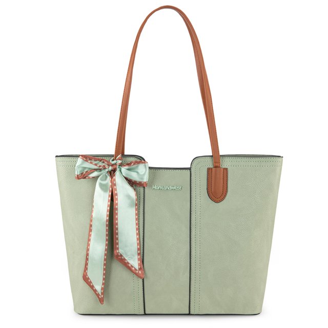 Bolso de mano Montana West Green de piel sintética para mujer