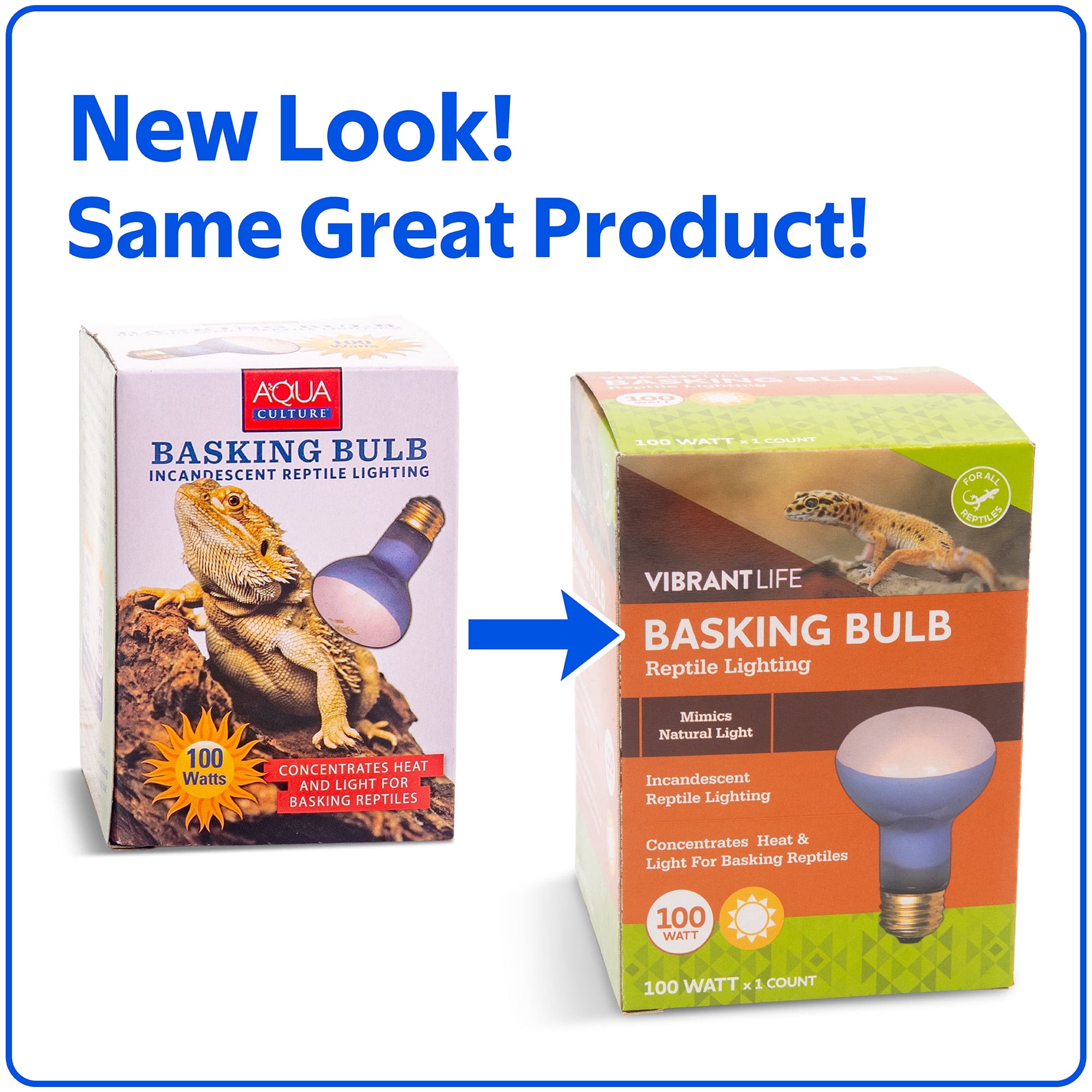 Vibrant Life Basking Bulb for Reptiles, 100 Watts, Terrarium Habitat Lighting