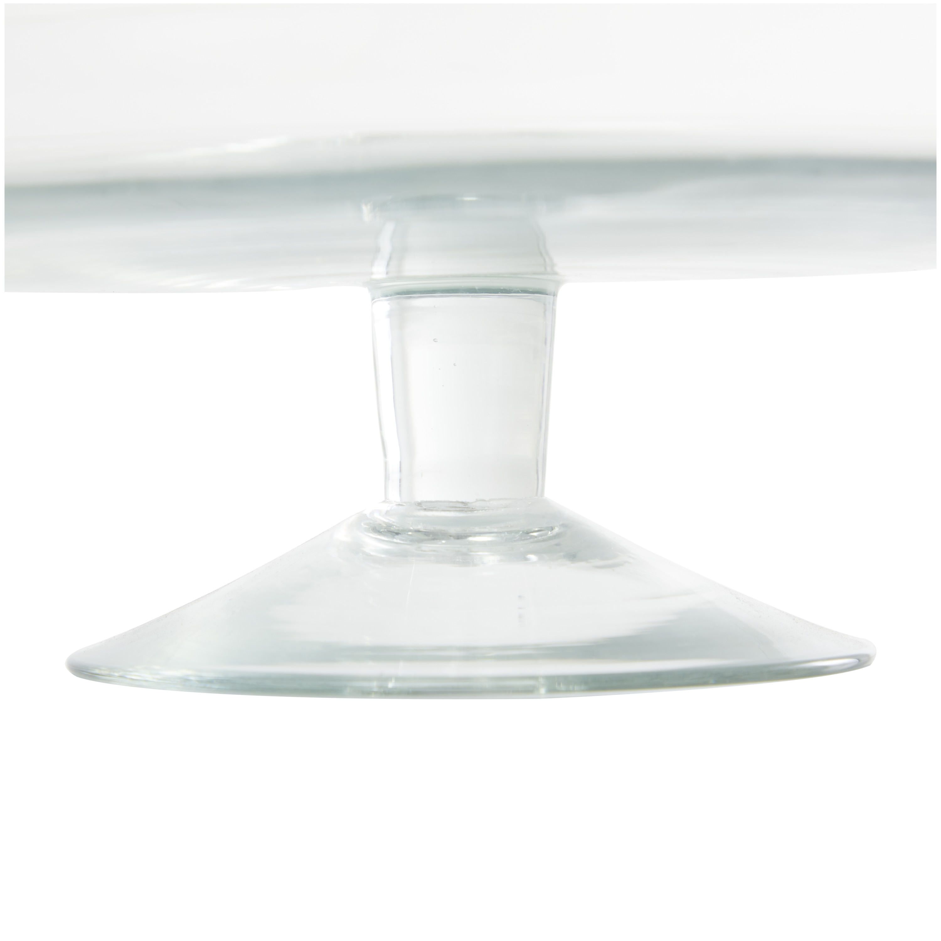 DecMode 12" x 11" Clear Glass Cake Stand with Glass Dome, 1-Piece