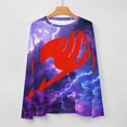 thumbnail image 5 of Fairy Tail Women’s Pajama Top 3D Digital Print Sleepwear Trendy Crewneck Pullovers Long Sleeve Shirts S, 5 of 8