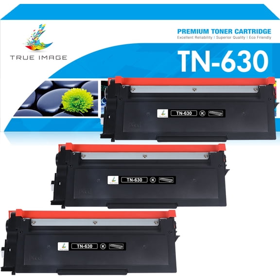 3-Pack Compatible Toner Cartridge for Brother TN-630 TN630 Work with HL-L2340DW HL-L2300D MFC-L2700DW MFC-L2740DW DCP-L2540DW(Black)