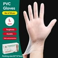 thumbnail image 1 of Disposable Vinyl Gloves Latex Powder Clear Plastic Gloves For Cooking House Clean Food Prep, 1 of 4