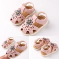 thumbnail image 2 of Odeerbi Infant Toddler Girls Shoes Princess Sandals Prewalker Flower Party Shoes Baby Kids Sandals Pink, 2 of 7