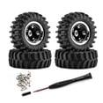 thumbnail image 2 of Xuanheng 4 Pcs Roues et Pneus de Voiture RC 1/30 Pcs de Rechange Portables Remplacement pour SCX30 Noir, 2 of 8
